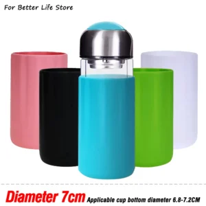 7Cm Silicone Thermal Insulation Bottle Cover - Non Slip & Anti Scalding